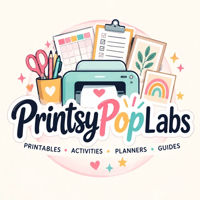 PrintsyPopLabs: Printables, Activities, Planners, Guides