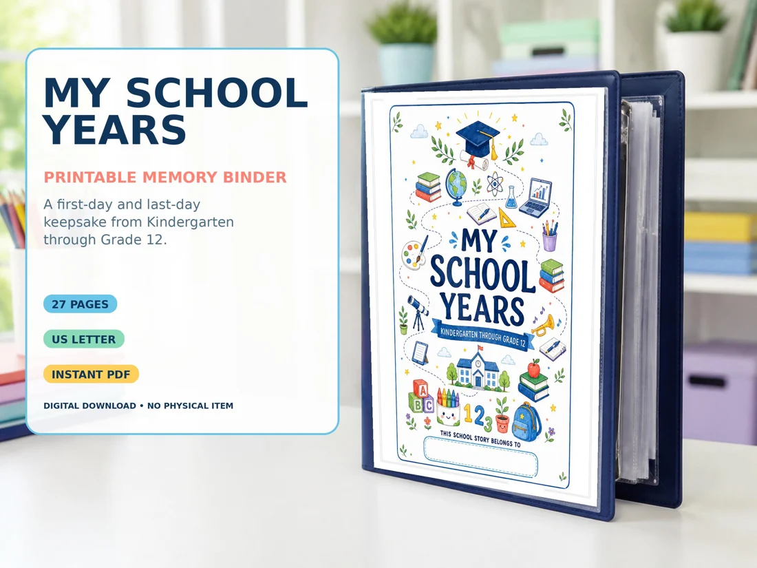 K–12 School Memory Book product preview