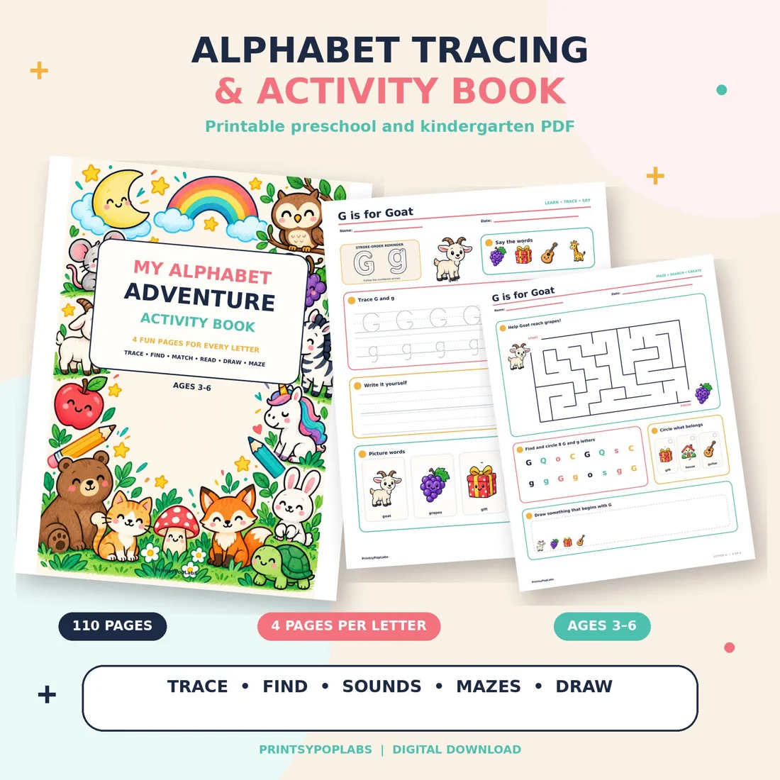 Alphabet Activity Workbook product preview