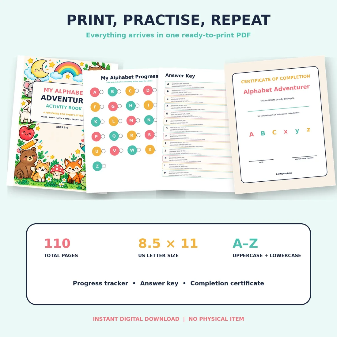 Alphabet Activity Workbook, preview 5
