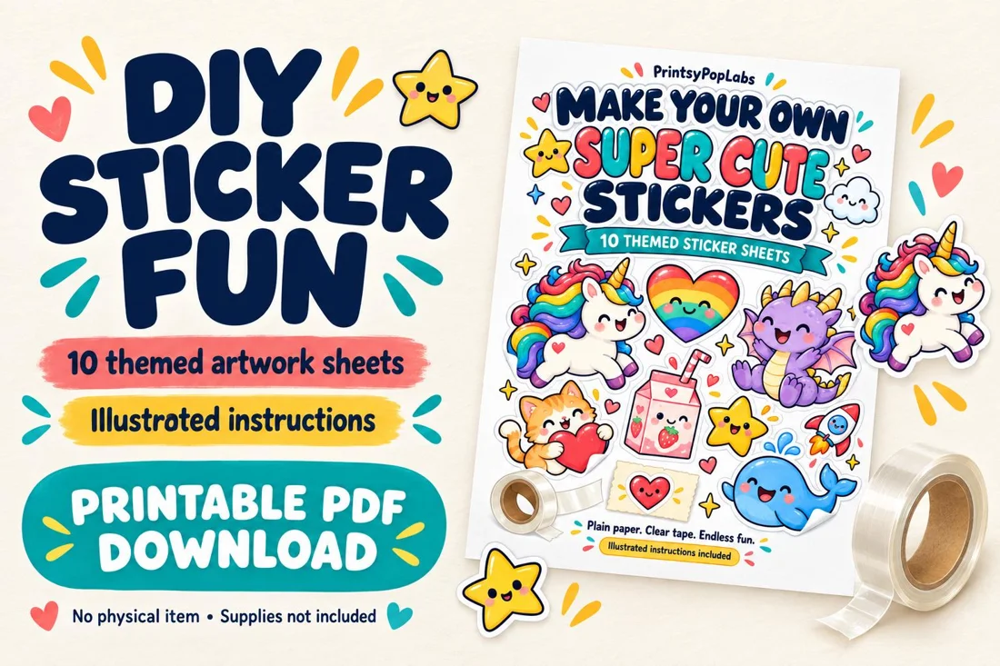 DIY Super Cute Stickers product preview