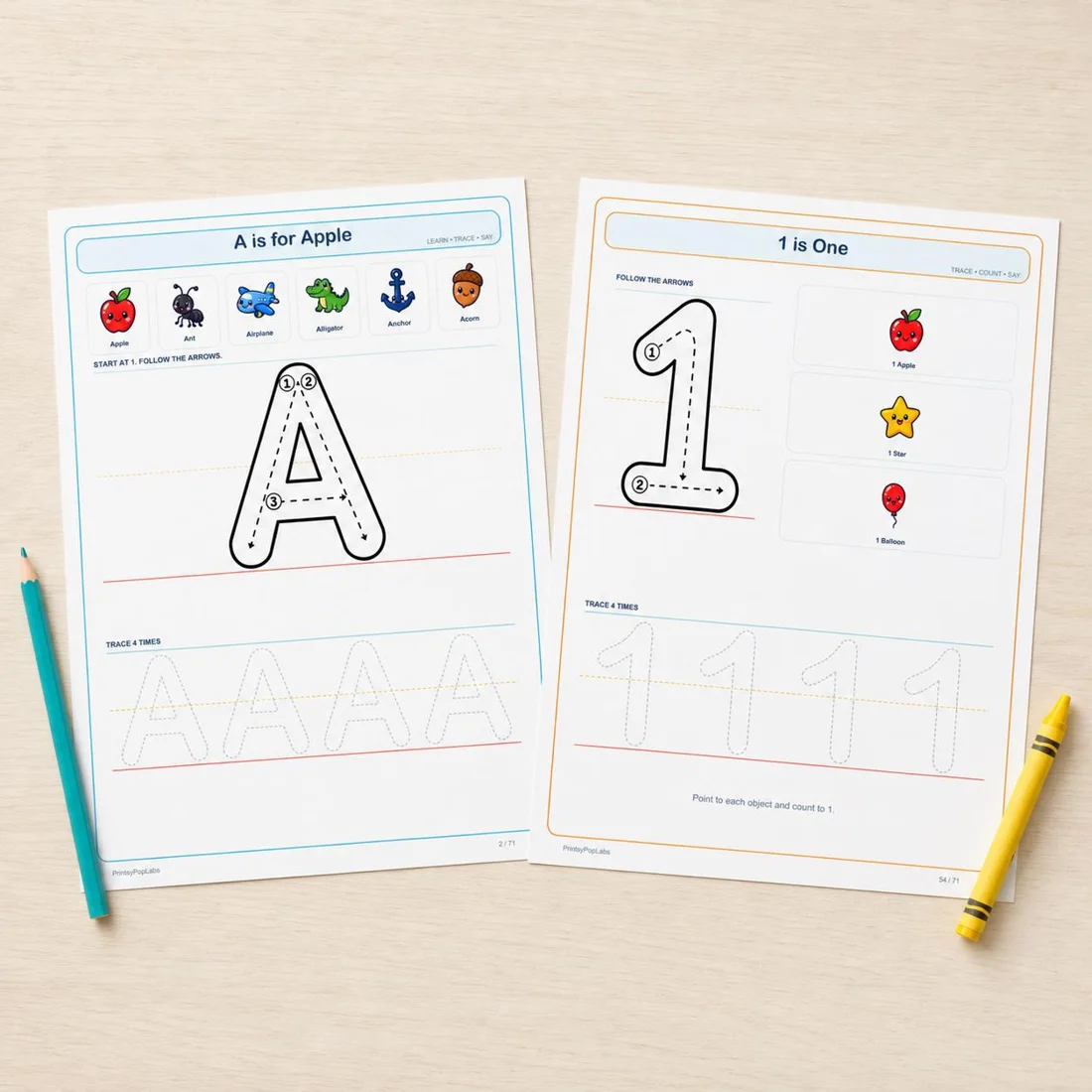 Preschool Tracing Workbook, preview 2